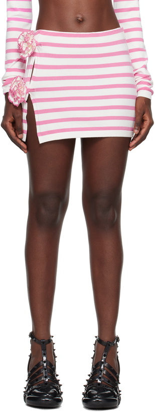 Photo: Jean Paul Gaultier White & Pink 'The Flower' Miniskirt