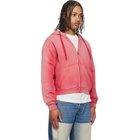 Maison Margiela Red Embroidered Logo Hoodie