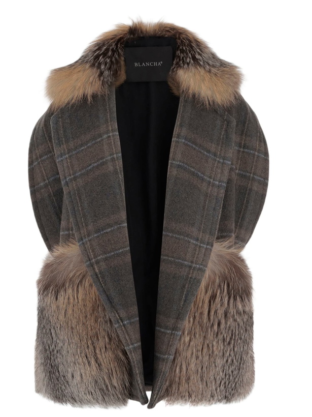 Photo: Blancha Alpaca And Wool Blend Vest With Fur