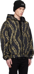 Versace Jeans Couture Black Chain Couture Reversible Puffer Jacket
