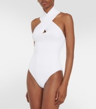Alaïa Ribbed-knit halterneck bodysuit