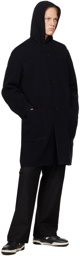 AURALEE Navy Hooded Coat
