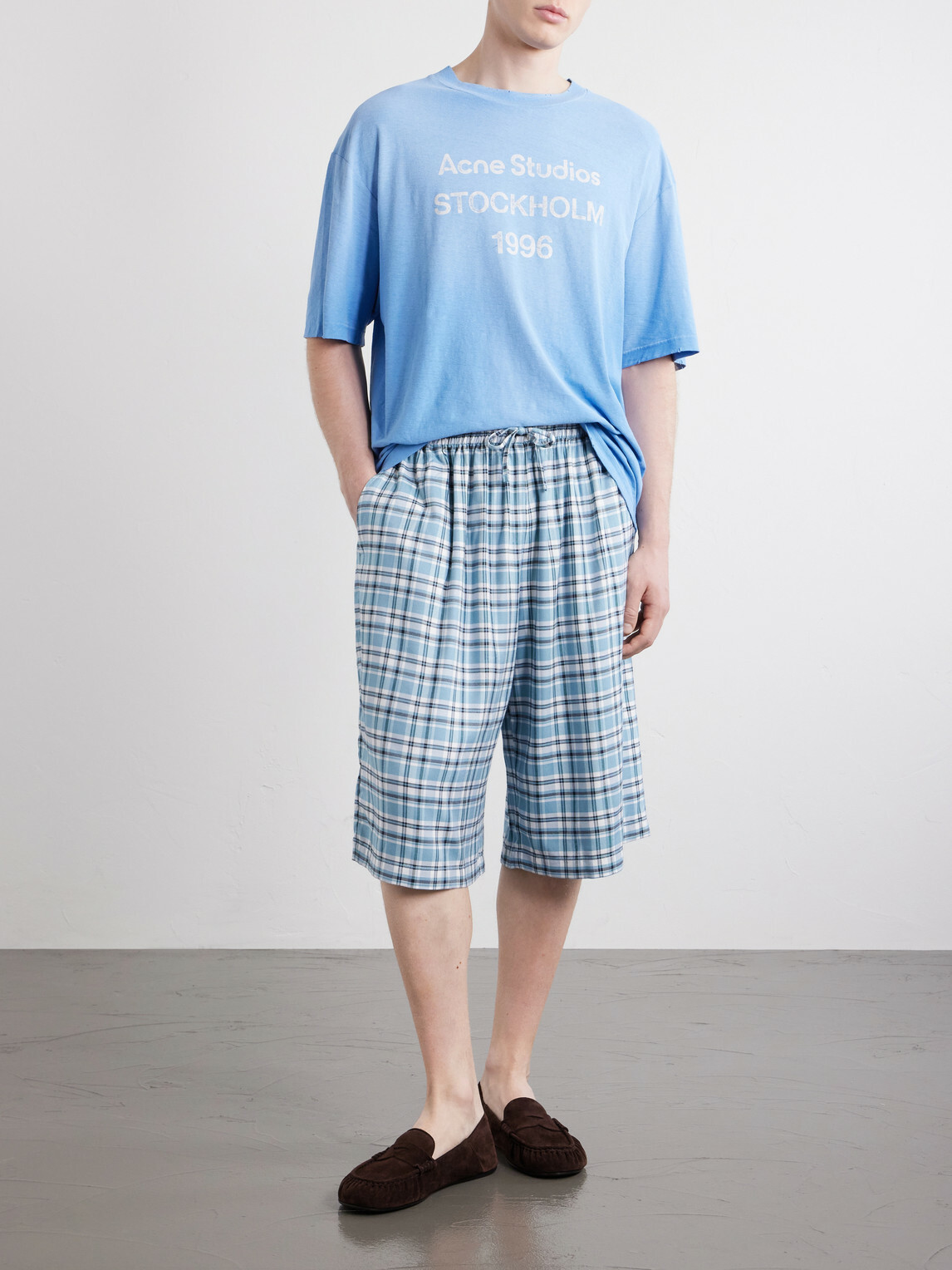 Acne Studios - Logo-Print Cotton T-Shirt - Blue