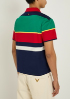 Versace Striped Layered Cotton T-shirt Multicoloured 1