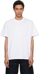 WOOYOUNGMI White Cotton Back Logo T-shirt