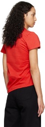 Marques Almeida Red Gathered T-Shirt
