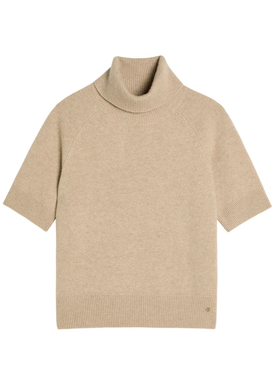 Anine Bing Jackson Roll-neck Cashmere top Light Brown