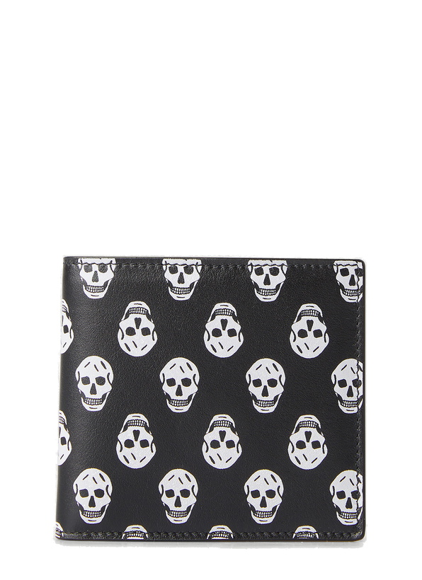 Photo: Skull Print Billfold Wallet in Black