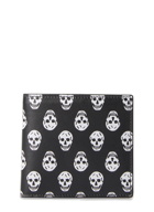 Skull Print Billfold Wallet in Black