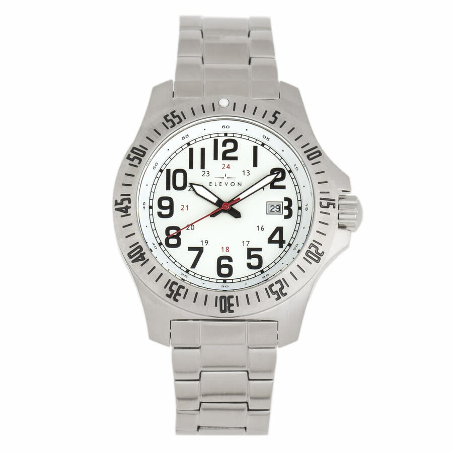 Elevon Aviator White Dial Mens Watch ELE120-1