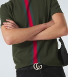 Gucci Web Stripe knitted cotton T-shirt