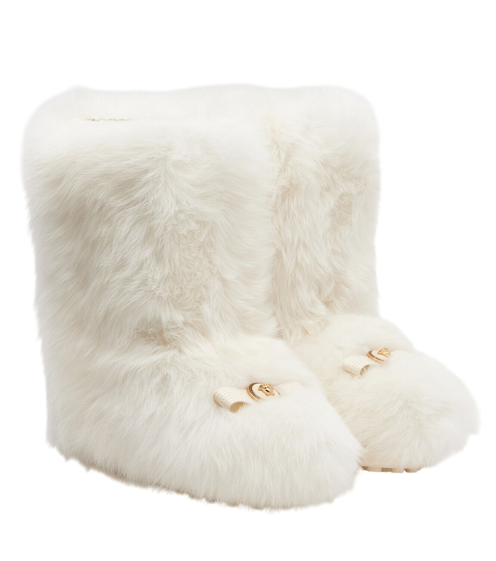 Photo: Versace Shearling boots
