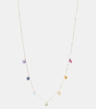 Persée Chakras Rainbow 18kt gold necklace with precious stones