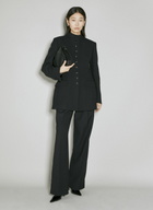 Dolce & Gabbana Long Single-Breasted Wool Cady Jacket