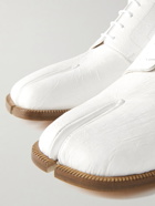 Maison Margiela - Tabi Split-Toe Textured-Leather Derby Shoes - White