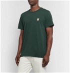 Maison Kitsuné - Logo-Appliquéd Cotton-Jersey T-Shirt - Green