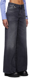 We11done Black Oversized Washed Jeans