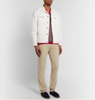 Odyssee - Murphy Slim-Fit Striped Crocheted Cotton Polo Shirt - Red