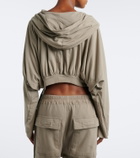 Rick Owens DRKSHDW cropped cotton jersey hoodie