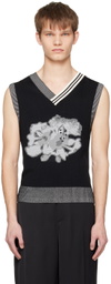 Feng Chen Wang Black Floral Vest