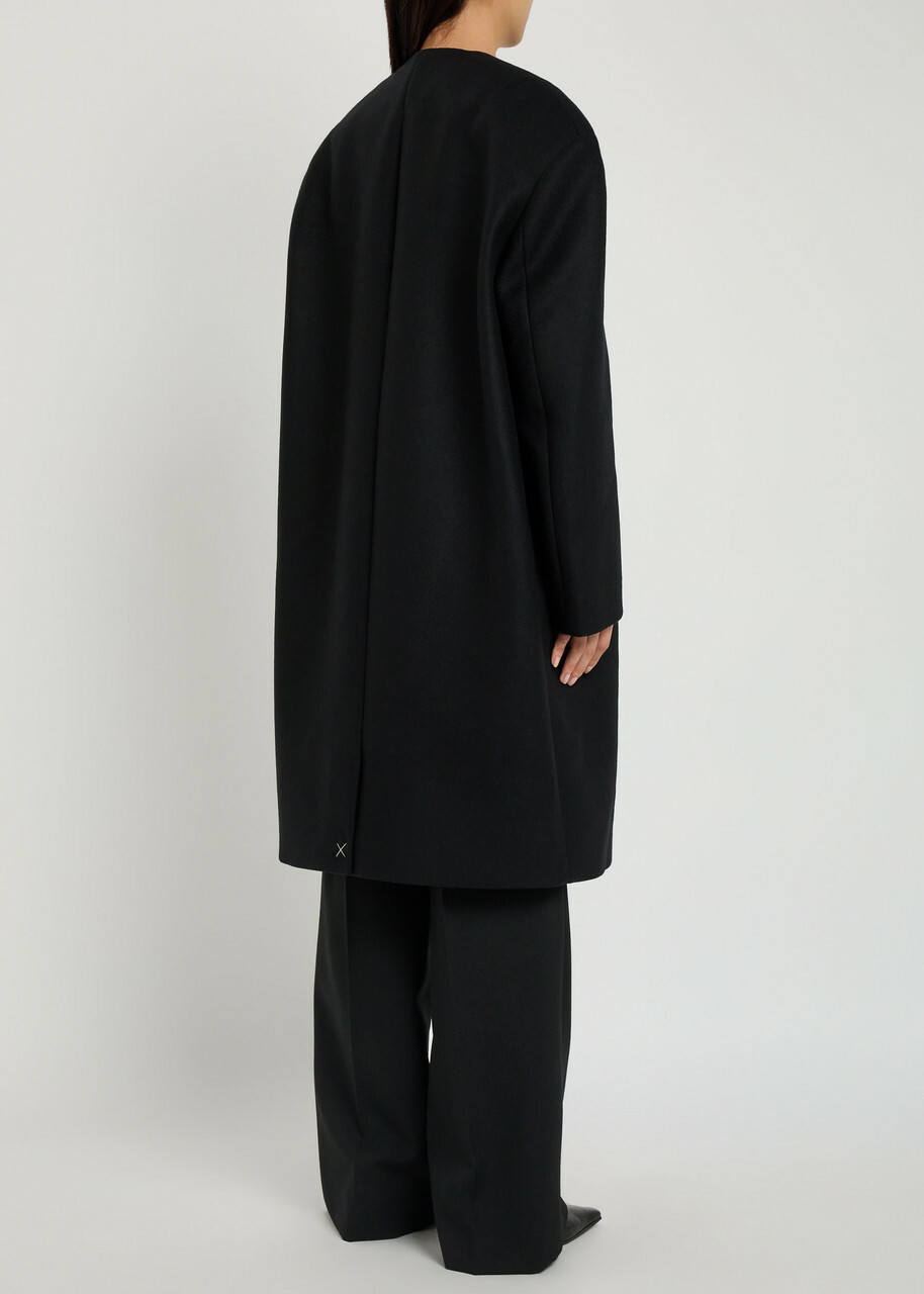 Calvin Klein Cora Wool and Cashmere-blend Coat Black