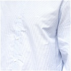 A.P.C. Men's Greg Log Button Down Stripe Shirt in Blue