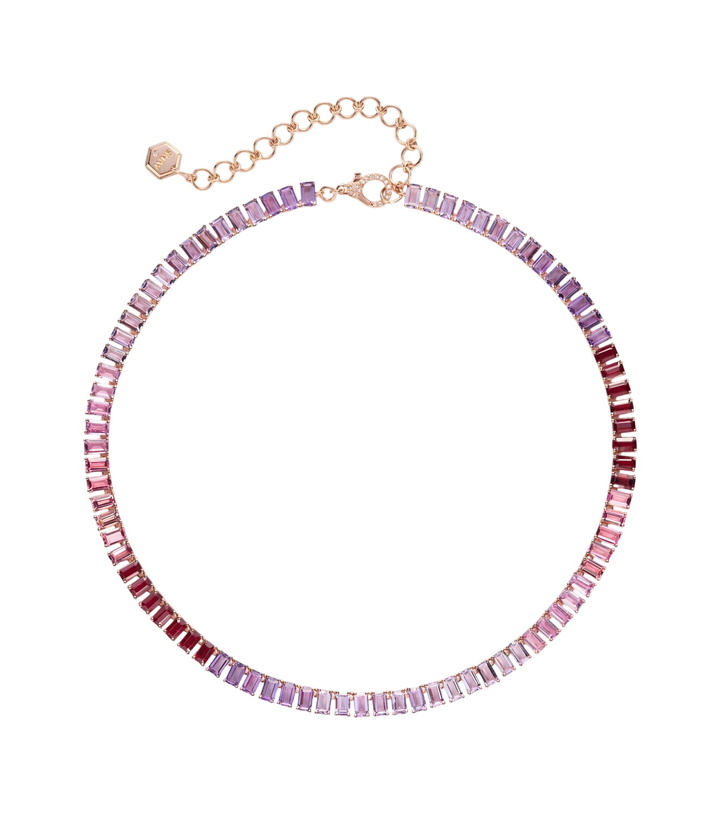 Photo: Shay Jewelry Ombre Eternity 18kt rose gold necklace with sapphires