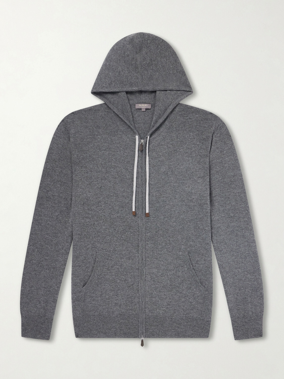 N.PEAL - Ladbroke Organic Cashmere Hoodie - Gray