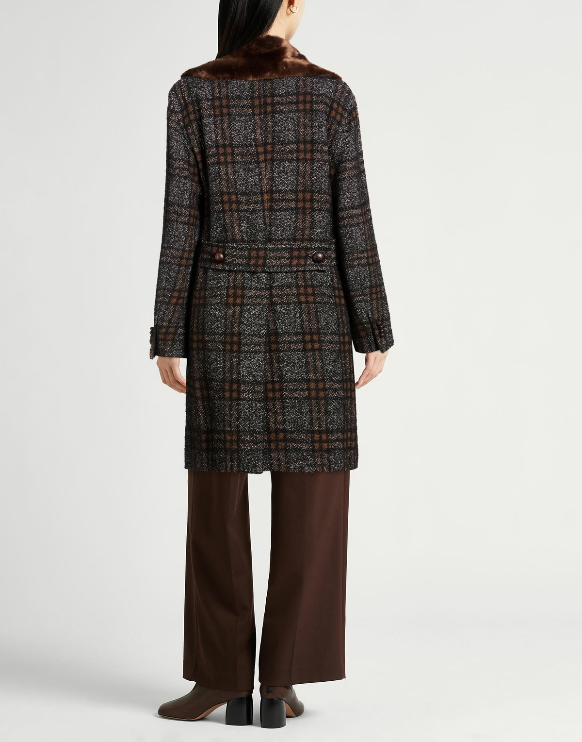 Tagliatore Womens Coat Chocolate in Brown