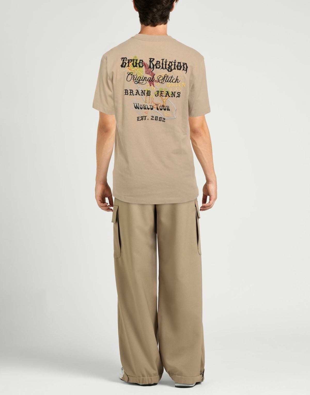 True Religion Mens T-shirt in Beige