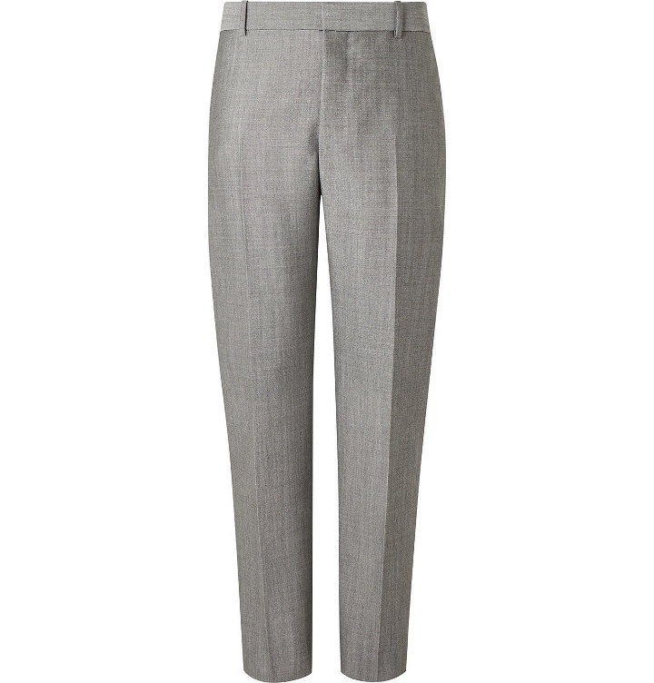 Photo: ALEXANDER MCQUEEN - Wool and Mohair-Blend Suit Trousers - Gray