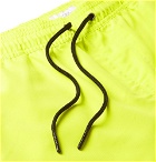 Saturdays NYC - Wide-Leg Long-Length Logo-Print Swim Shorts - Chartreuse
