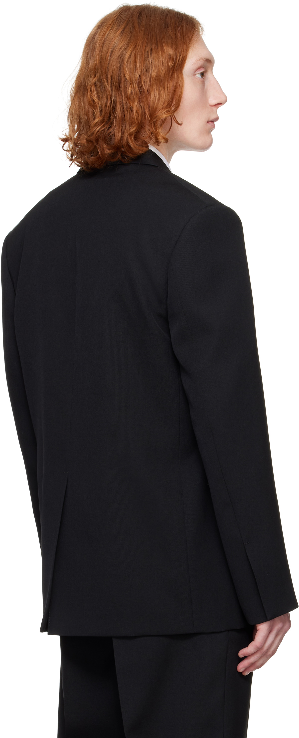 Jil Sander Black Sharp Wool Gabardine Blazer Jil Sander