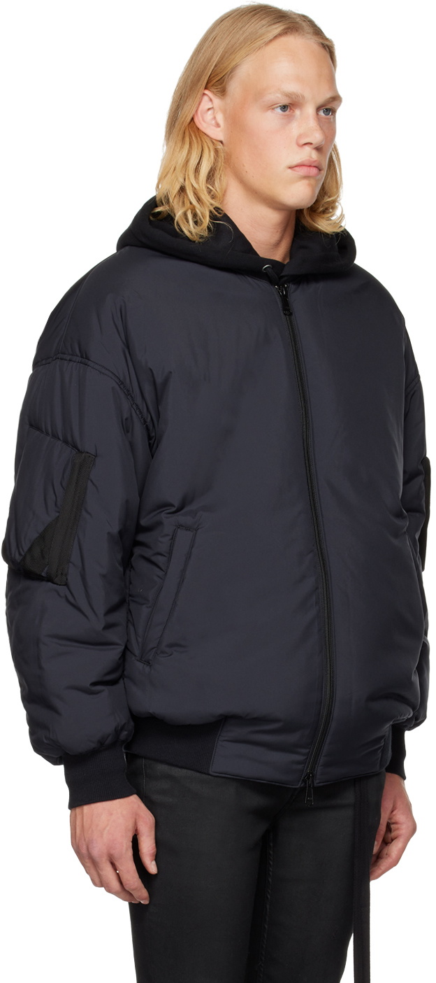 Y's Black Padded Bomber