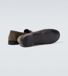 Saint Laurent Le Loafer suede penny loafers