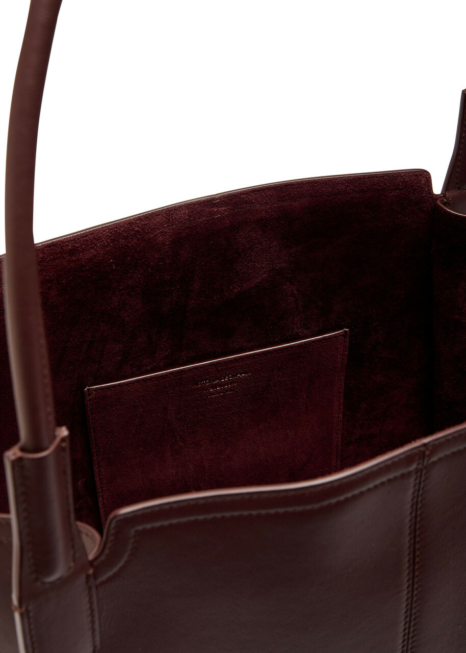 Victoria Beckham Victoria Small Panelled Leather Tote - Burgundy - One Size