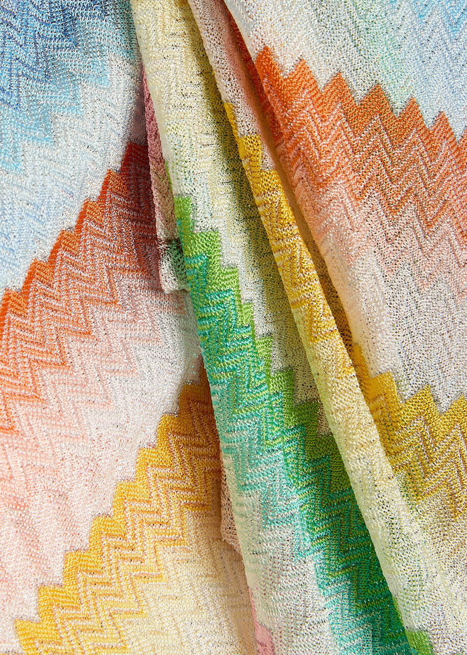 Missoni Striped Metallic-knit Mini Beach Skirt Multicoloured