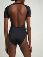 BALENCIAGA Paris Short Sleeve One-piece Swimsuit