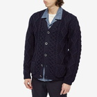 Howlin by Morrison Men's Howlin' Blind Flowers Cable Cardigan in Navy