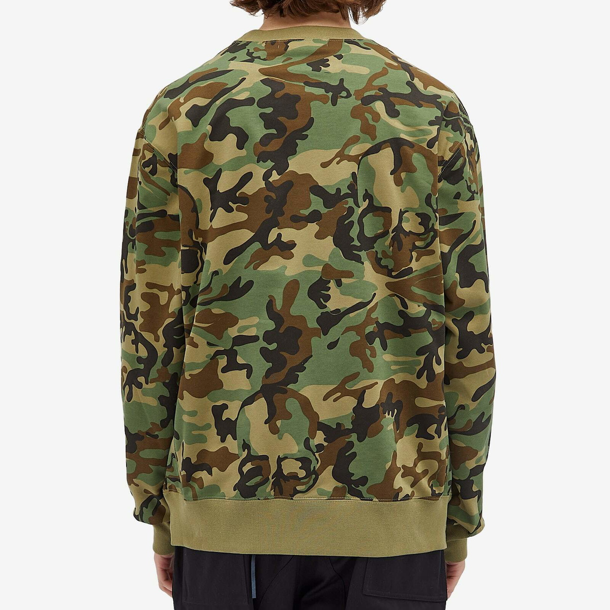 MASTERMIND WORLD Men's Camo Crew Sweatshirt in Woodland