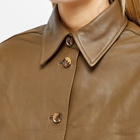 Samsøe Samsøe Women's Leather Shirt Jacket in Cub