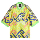 Adidas x Willy Chavarria Jersey in Solar Lemon/Pure Purple/Solar Turbo