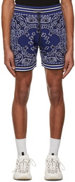 AMIRI Blue Bandana B-Ball Shorts