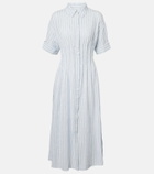 Velvet Saron striped cotton and linen shirt dress