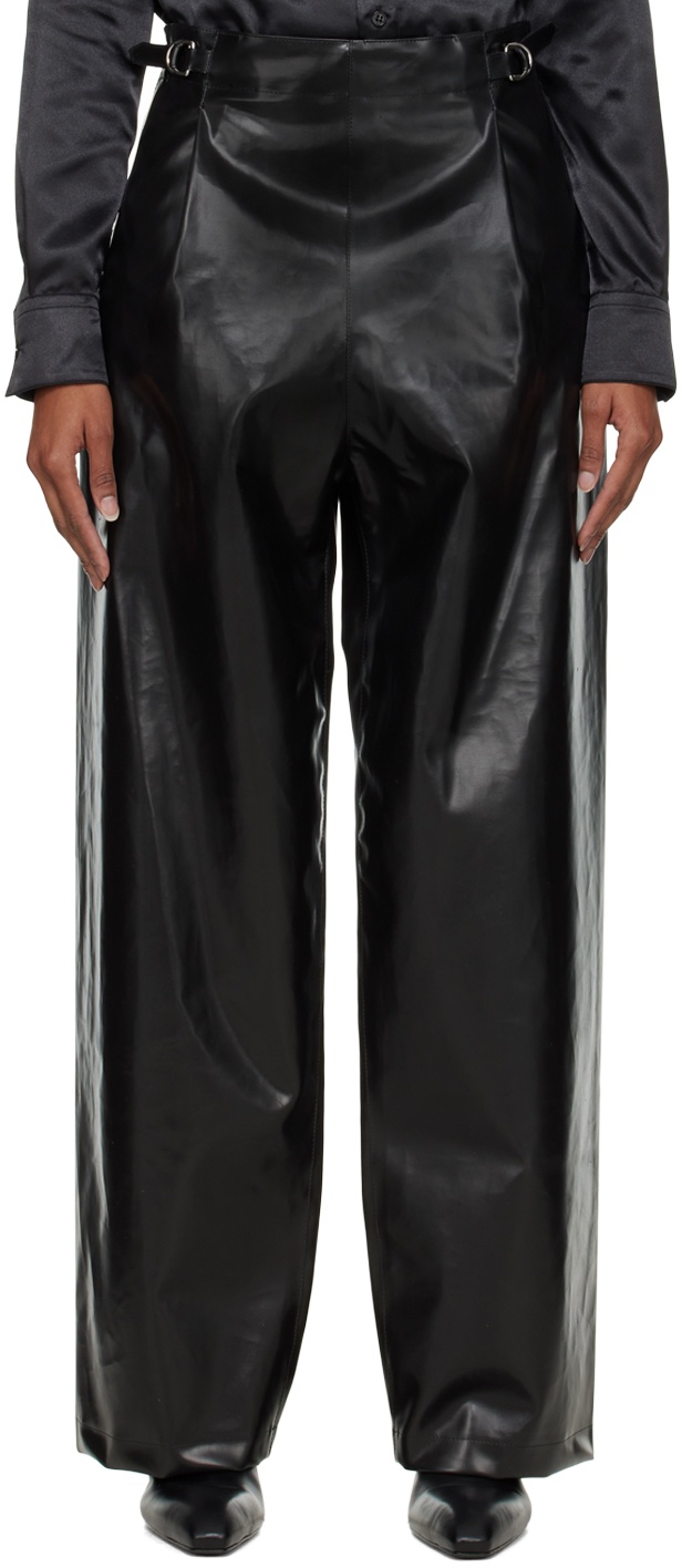 Photo: Kwaidan Editions Black Sailor Faux-Leather Trousers