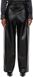 Kwaidan Editions Black Sailor Faux-Leather Trousers