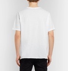 SAINT LAURENT - Logo-Print Cotton-Jersey T-Shirt - White