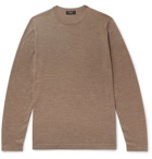 Theory - Lievos Slim-Fit Mélange Cashmere Sweater - Brown