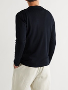 Derek Rose - Sea Island Knitted Cotton Sweater - Blue