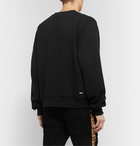 AMIRI - Distressed Logo-Print Loopback Cotton-Jersey Sweatshirt - Black